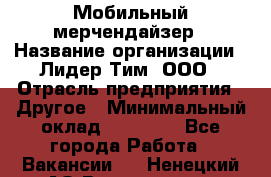 Мобильный мерчендайзер › Название организации ­ Лидер Тим, ООО › Отрасль предприятия ­ Другое › Минимальный оклад ­ 44 000 - Все города Работа » Вакансии   . Ненецкий АО,Волоковая д.